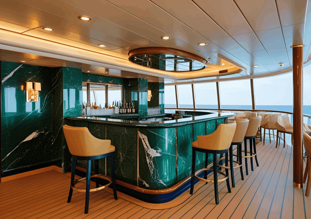 Decorazioni allestimenti navali bar marmo legno cabina yacht corciera decorveneta min